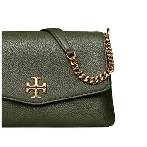 Authentic Dark Green Tory Burch Convertible Crossbody